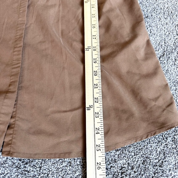 Chicos Size One Brown Button Up Long Sleeve Shirt - Picture 6 of 8